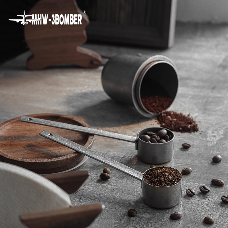 Stainless Steel Coffee Bean Measuring Spoon Espresso Powder Spoons Delicate Coffee Scoop Chic Cafe Bar Kitchen Accessories