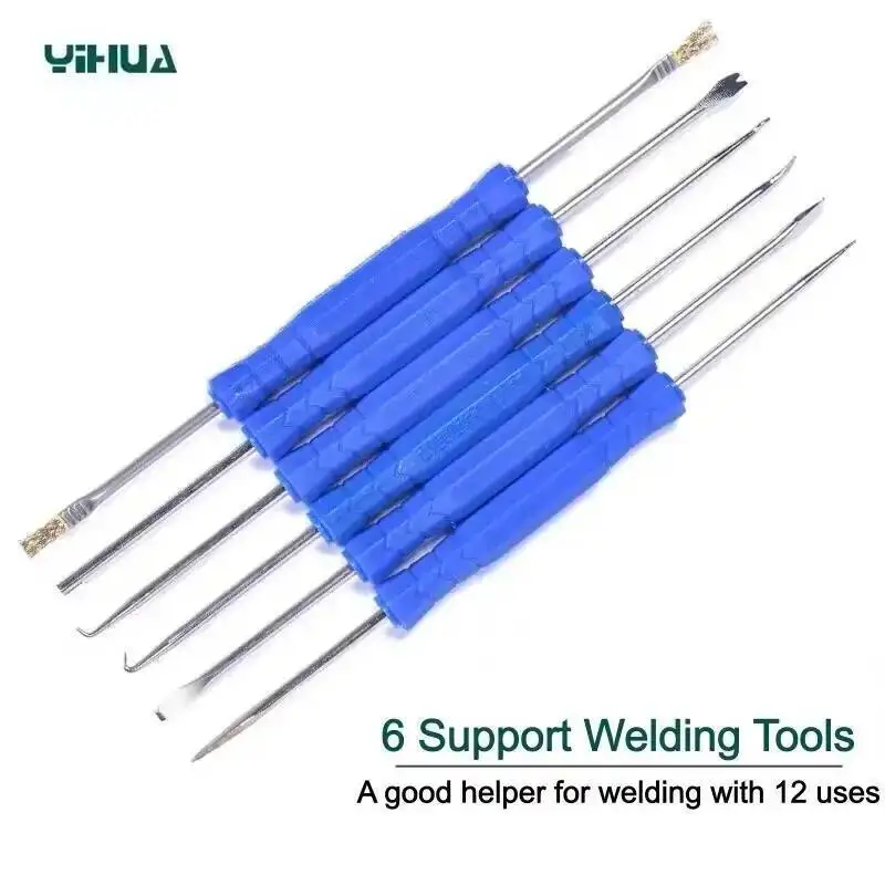 

YIHUA 6pcs Solder Assist Set: Non-Magnetic Steel Tools for BGA Rework Precision Electronics Maintenance Durable Rustproof Tools