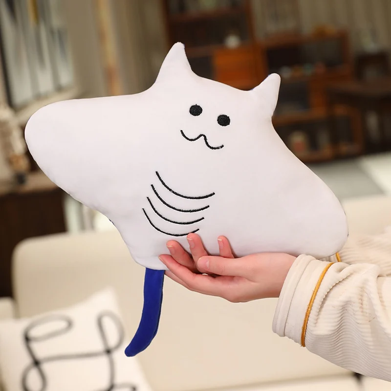 28cm Funny Devil Ray Fish Plush Toys Kawaii Devil Ray Flying Fish In The Water Doll Soft Stuffed Animal Kids Toys Birthday Gifts