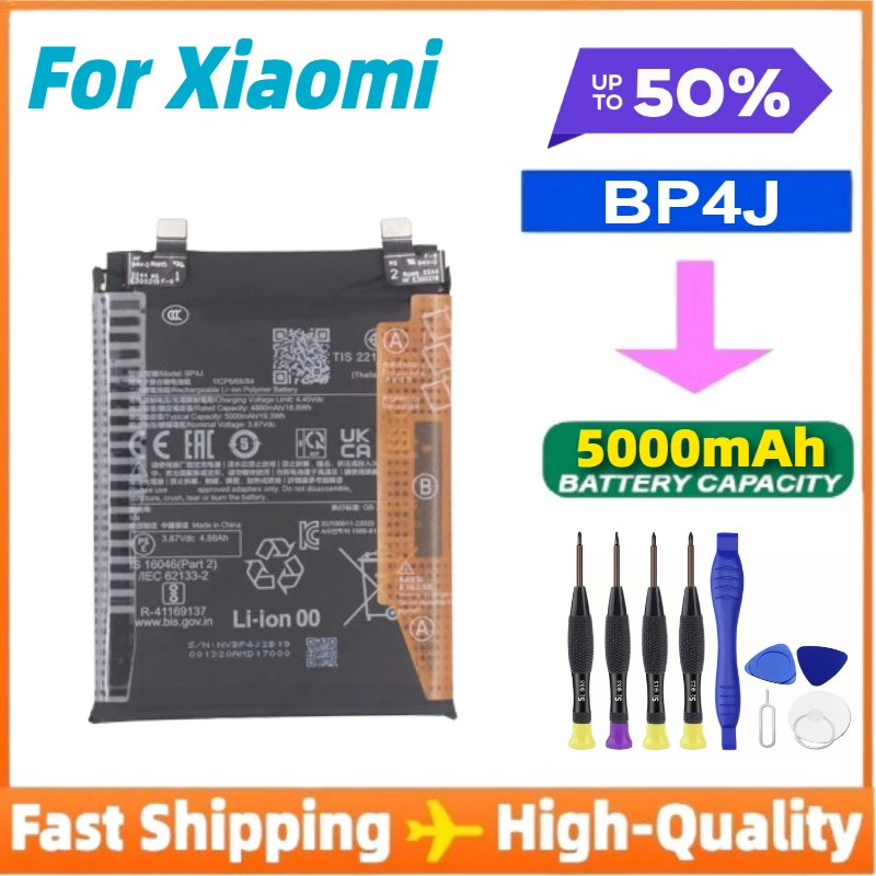 

BP4J 5000mAh Battery for Xiaomi Redmi Note 12 Pro Plus /Note 12 Pro+ 5G Phone