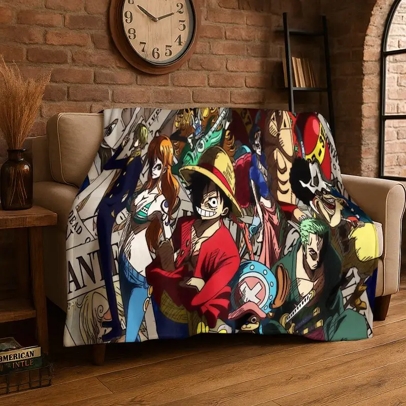 Classic Anime One P-Piece Cartoon Zoro Soft Flannel Throw Blanket,Cozy Blanket for Bed,Couch,Sofa,Bedroom,Living Room,Travel