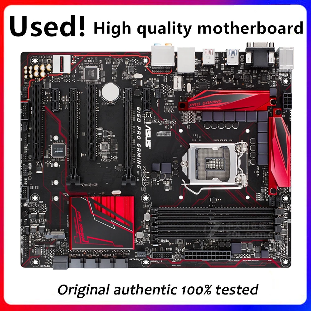 For Asus B150 PRO GAMING Original Used Desktop Intel B150 B150M DDR4 64GB Motherboard LGA 1151  i7/i5/i3 USB3.0 SATA3