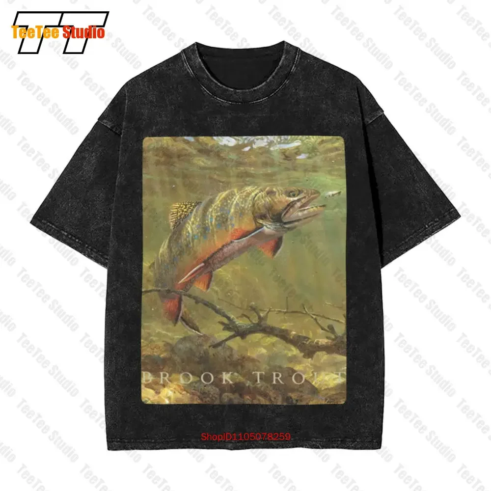 Wild Wings Brook Trout Vintage Oversized T-Shirt REDA