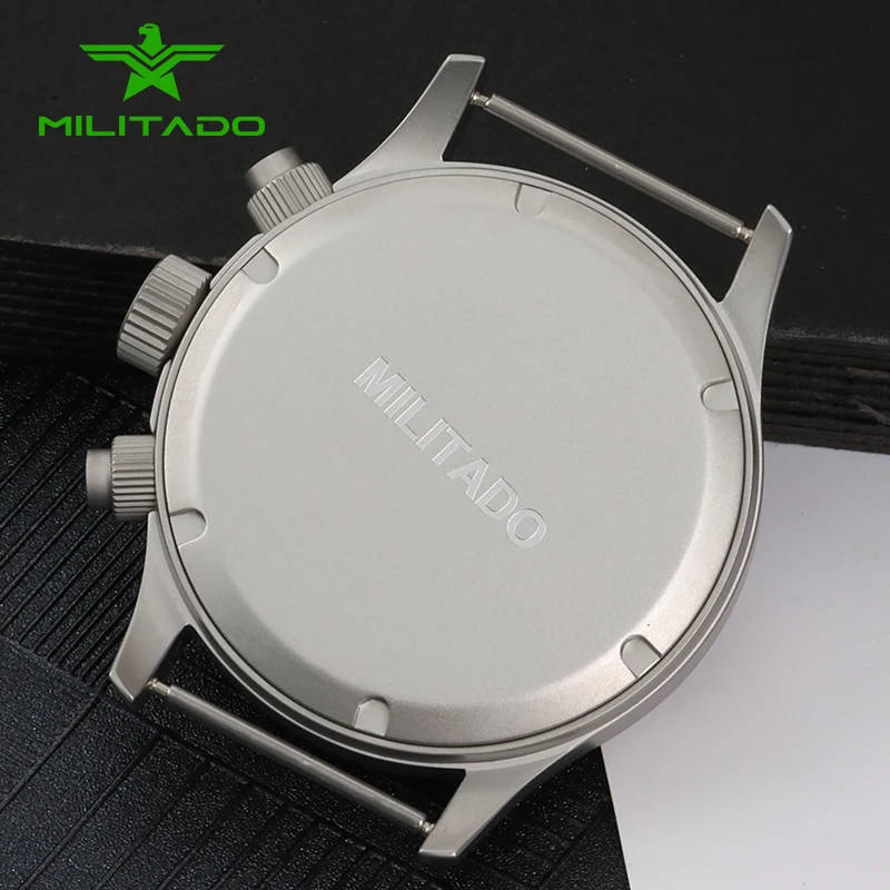 Militado Chronograph Watch VK61 Quartz BGW9 Luminous 100M Waterproof AR Coating Retro Watch 39mm Men Vintage Military Wristwatch