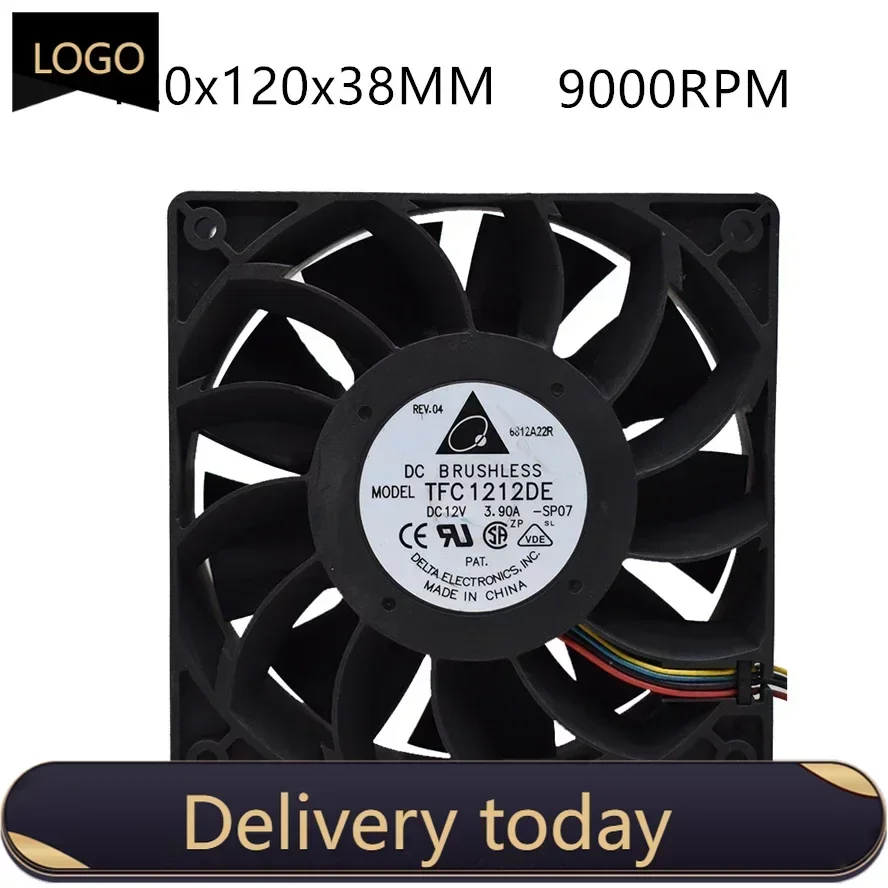 

The Original Delta 12cm 120MM 12038 PWM FAN 190CMF 12V 3.9A TFC1212DE Server case Big power Cooling fan with 4p