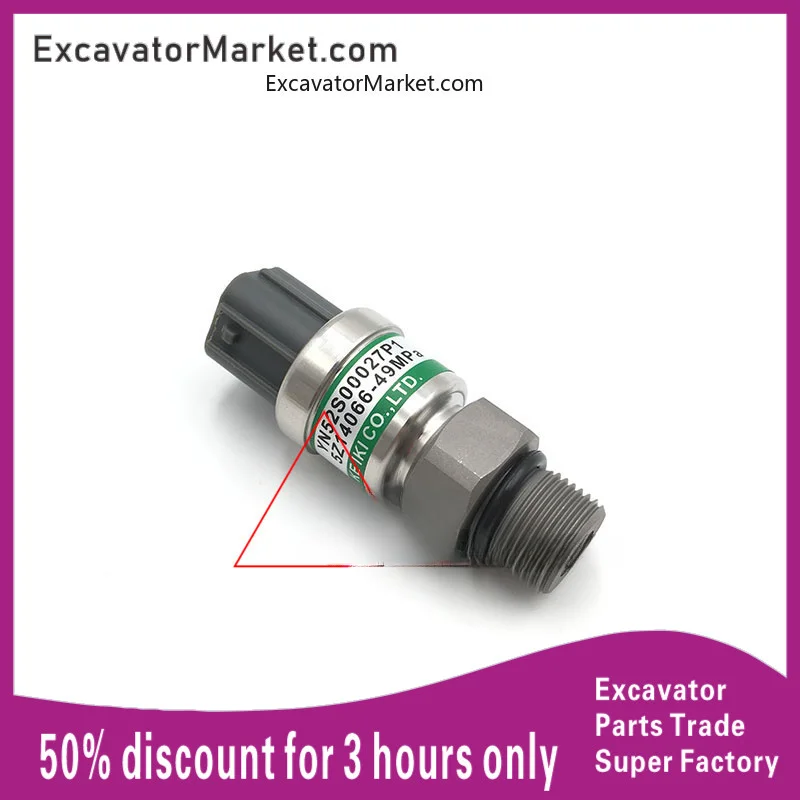 

Excavator Spare Kobelco SK SK100 120 200-3-5-6 hydraulic pump high pressure sensor 27p1 49mpa excavator accessories