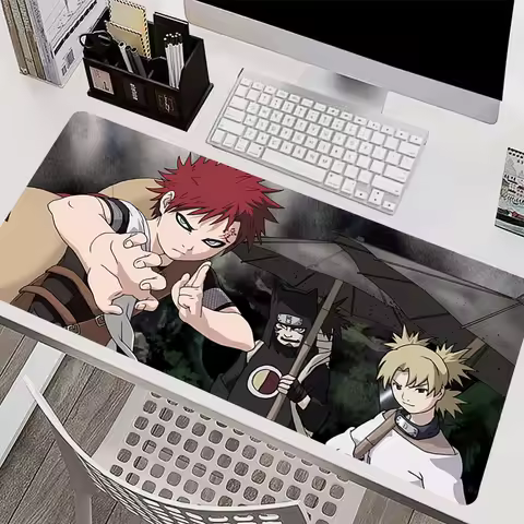 Mouse Pad PC Accessories Keyboard Pad Office Desk Mat Anti Slip HD Mousepad Rubber Tablet Pad Gaming Naruto Gaara Extended Pad