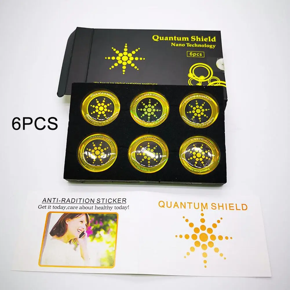 Escudo antirradiación Quantum 5G, 6 piezas, protección anti-emf, teléfonos, ordenadores portátiles, iones, caja de enrutador WiFi, molde adhesivo para funda de teléfono