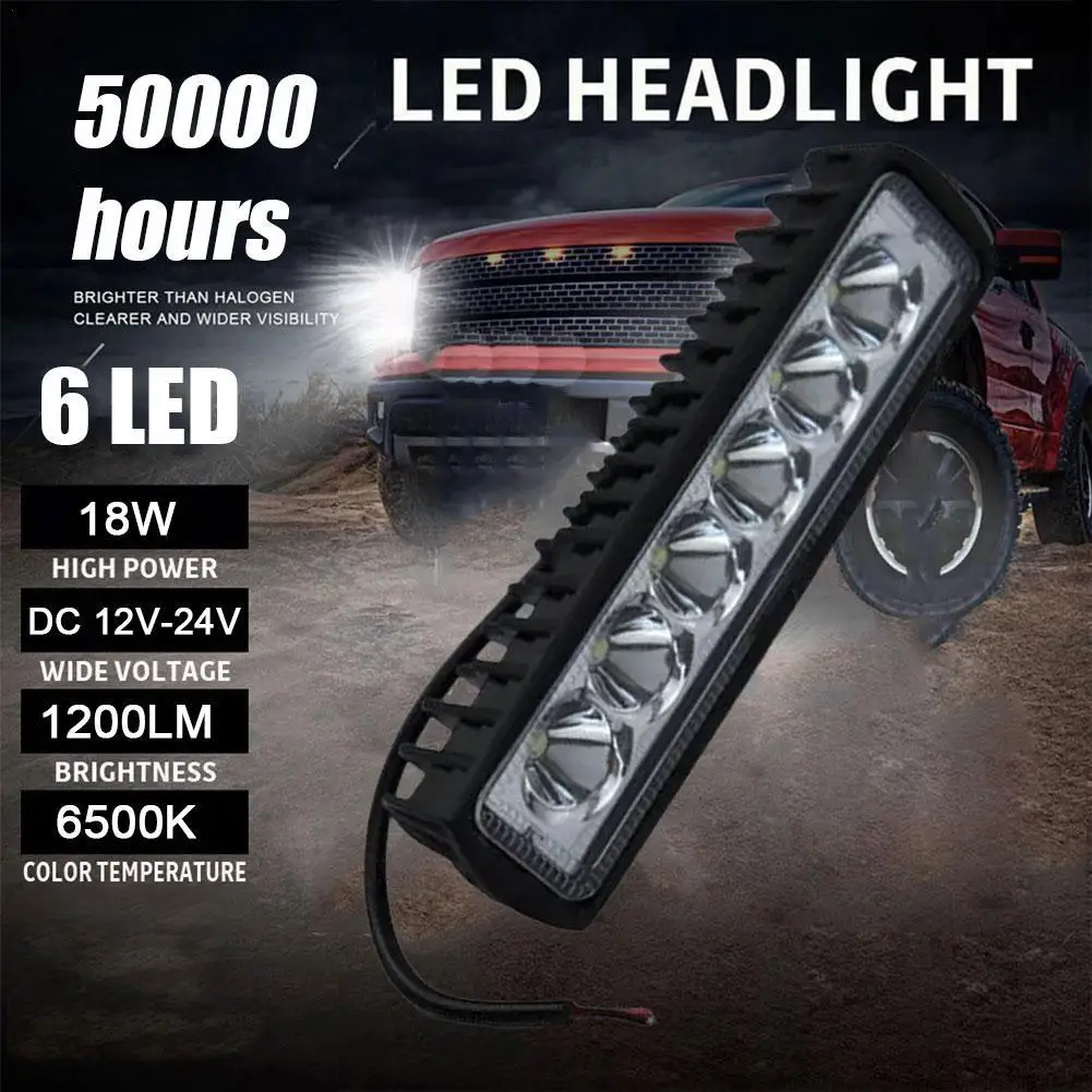 6 LED Offroad Car Work Light Spotlight Daytime Running Light 12V Flood Beam For Camping Hiking SUV Boat Bar Truck Car Styling