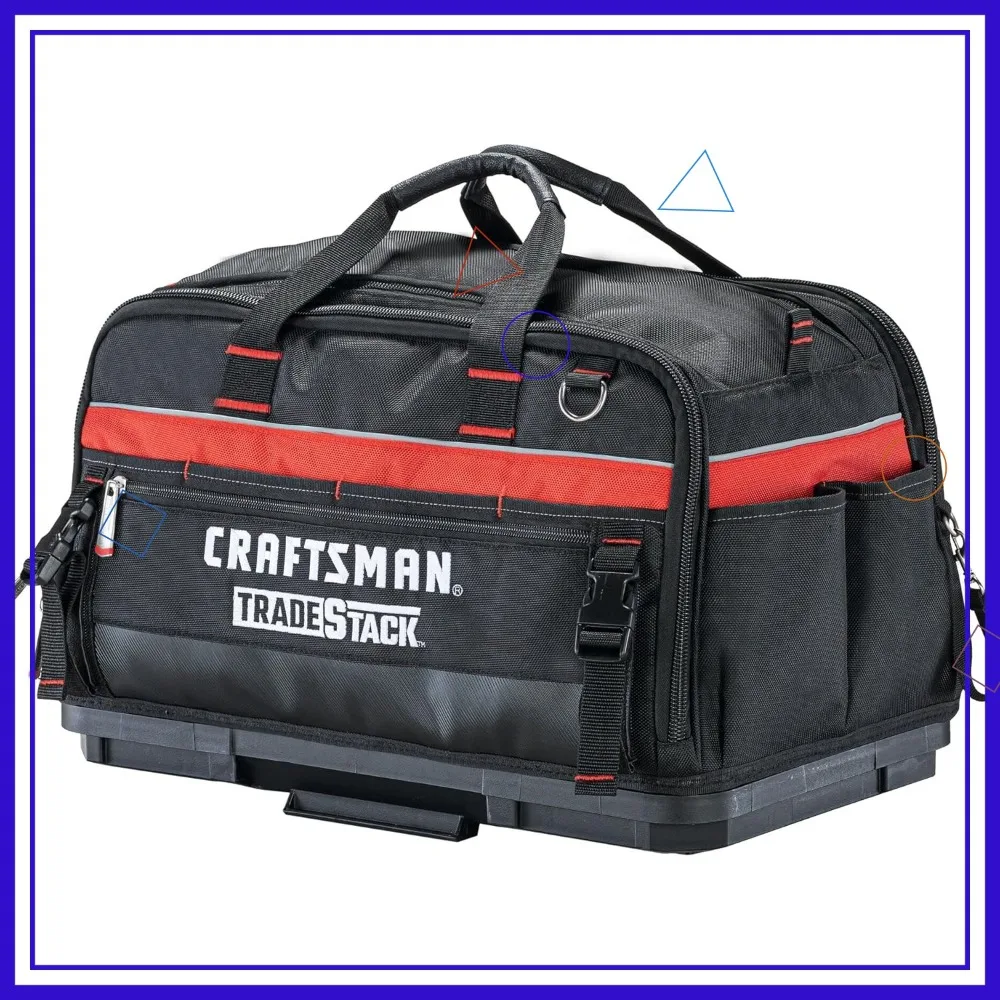 

Прочная сумка для инструментов из полиэстера 22,5 дюйма, черно-красная, сверхпрочная, для профессионального использования