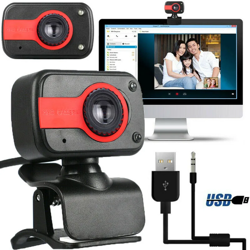 Rotatable Digital USB Computer Webcam with Microphone PC Video Camera Laptop Home ND998