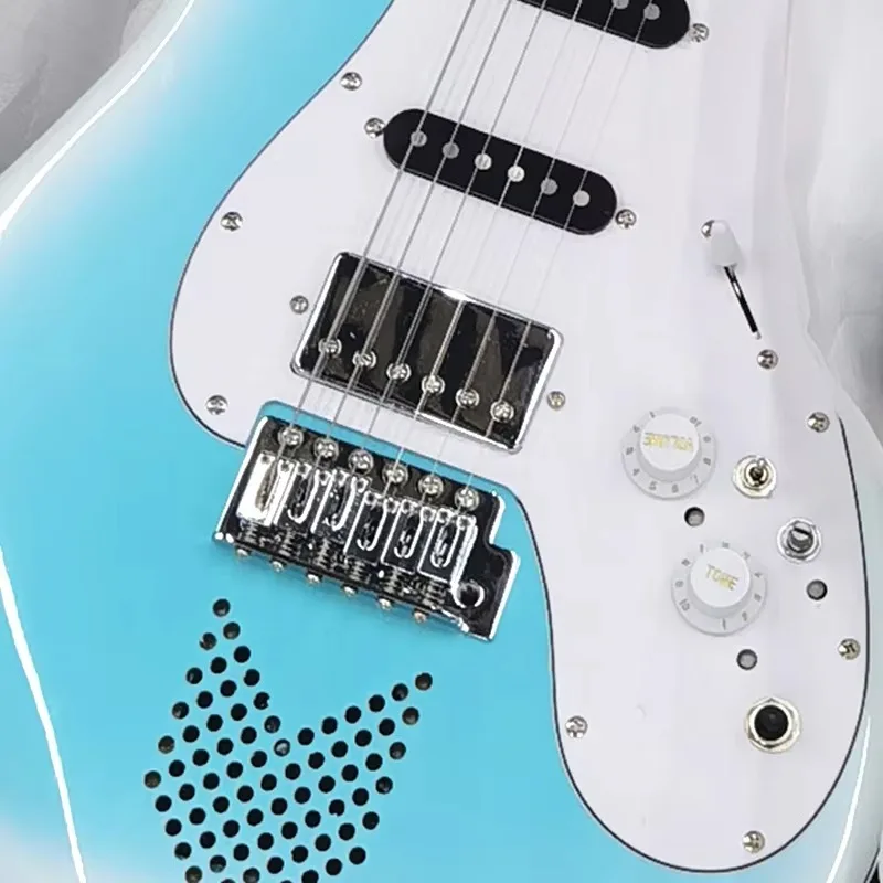 Smart Electric Guitar for Beginners Wood Construction with S-S-H Pickups Built-in Sound Effects