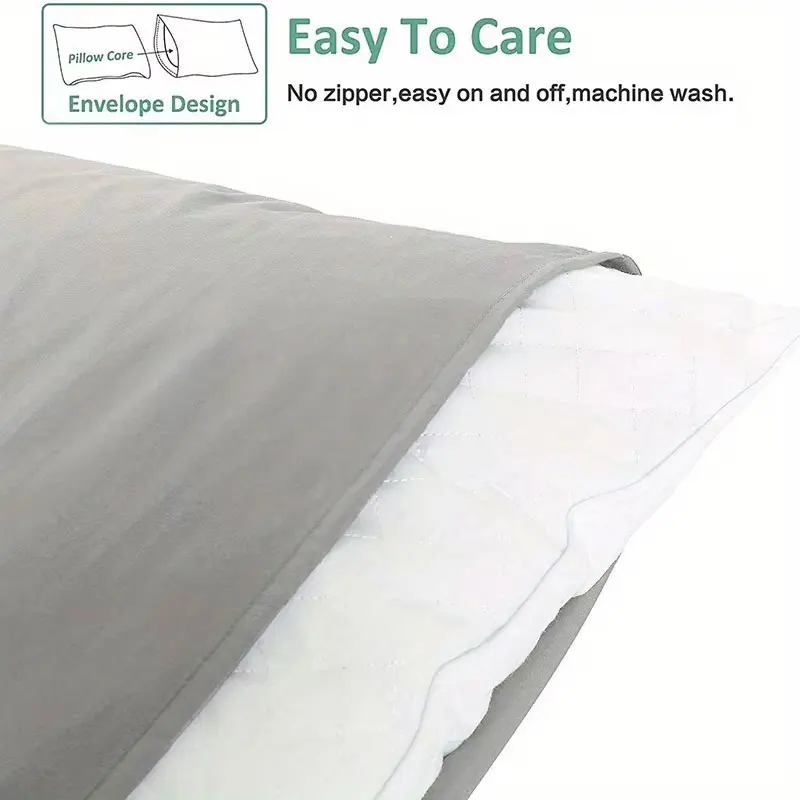 1pc/2pcs 100% Cotton brushed Color block Pillowcases , Super Soft and Cozy, Wrinkle, Fade, Resistant with Envelope Closure