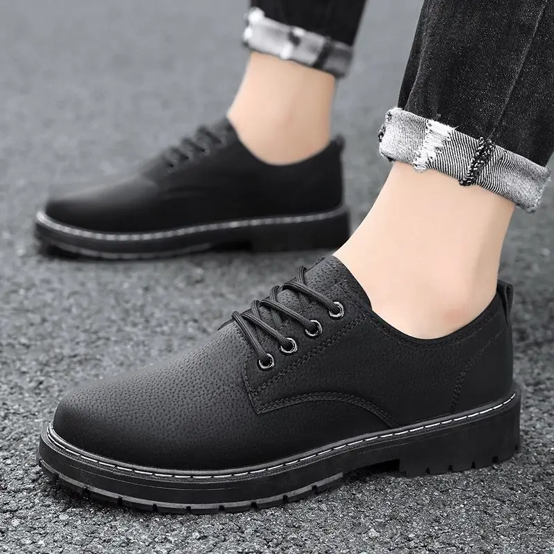 

Мужские лоферы с круглым носком на толстой подошве, кожаная обувь, обычная удобная роскошная обувь, предложение 2025 г., высококачественная мужская повседневная обувь