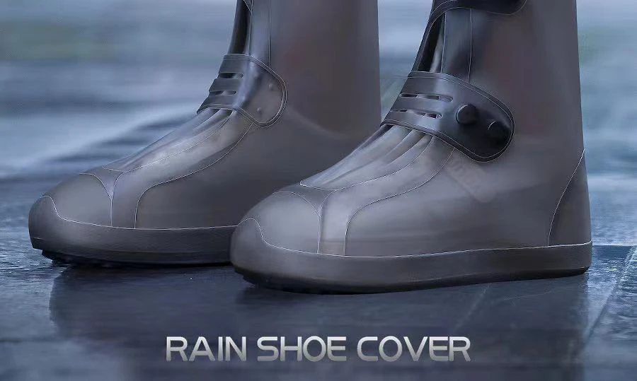 Gummi-Überschuhe für Erwachsene für den Außenbereich, wasserdichte Silikon-Überschuhe, Regentag-Schuhüberzug, wiederverwendbare rutschfeste Regenstiefel – Detail 2