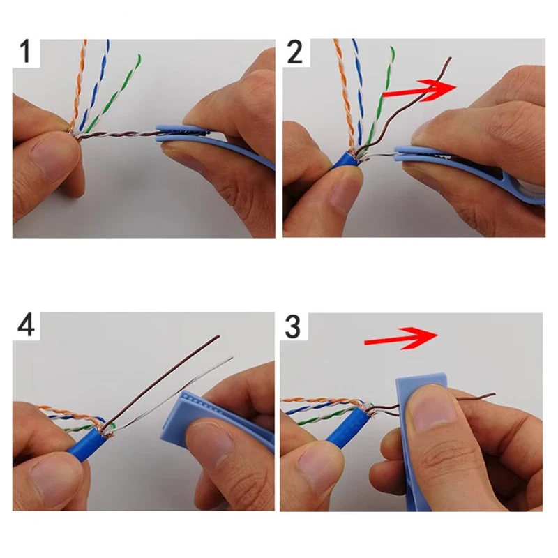 Engineer Wire Straightener For CAT5/CAT5e/CAT6 Wires Pair Separator Tools Quickly & Easily Untwists Network Cable Untwist Tool