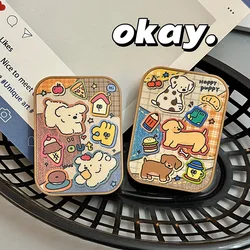 Comic Dog Contact Lens Case Cute Cartoon Cosmetic Lens Container Portable Travel Set Spectacle Case Storage Lens