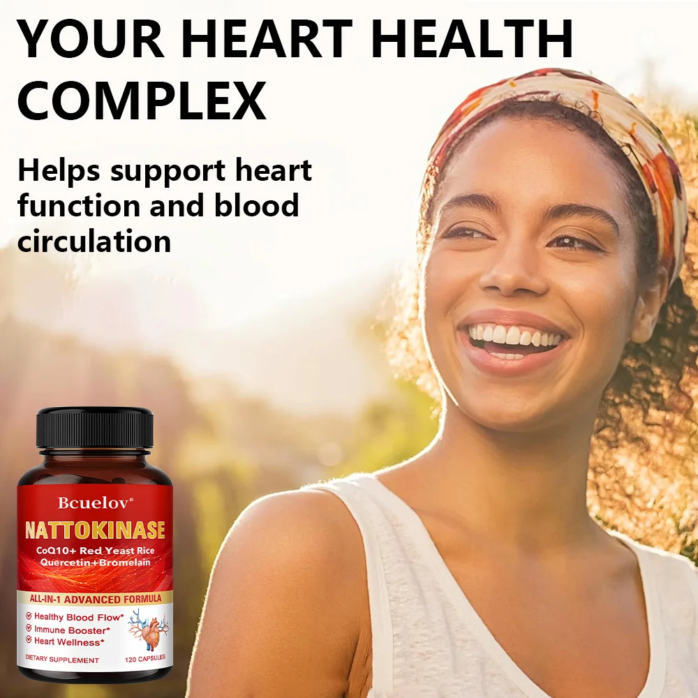 Riz à la levure rouge avec supplément CoQ10 – Antioxydant, augmente l'immunité, soutient l'énergie et la santé cardiaque pour hommes et femmes