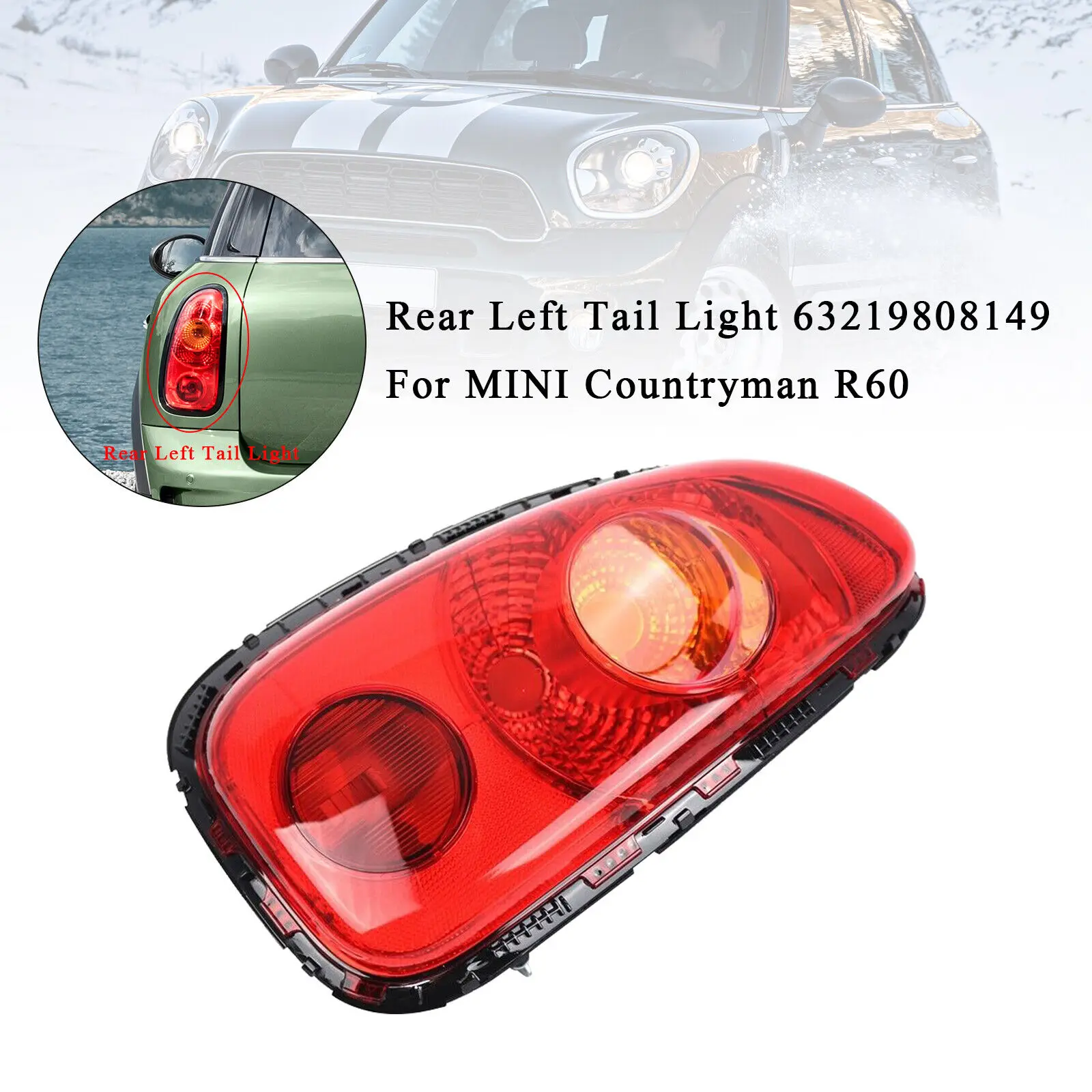 

Rear Left Tail Light 63219808149 For MINI Countryman R60 #1