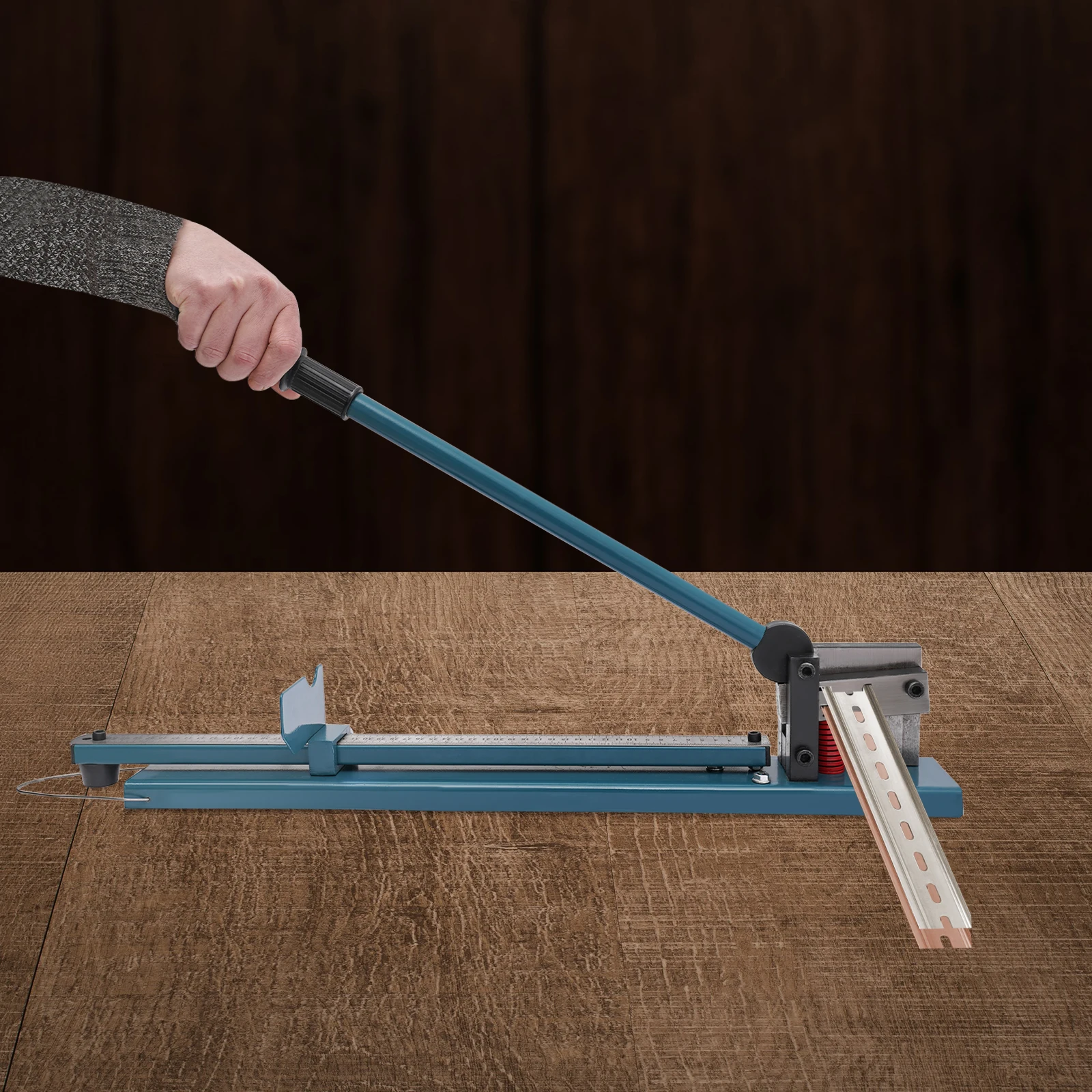 DC-35 دليل آلة قطع السكك الحديدية دليل قاطع السكك الحديدية مع مسطرة قياس 35-40 سنتيمتر عرض القطع لقطع قضبان توجيه الألومنيوم #3