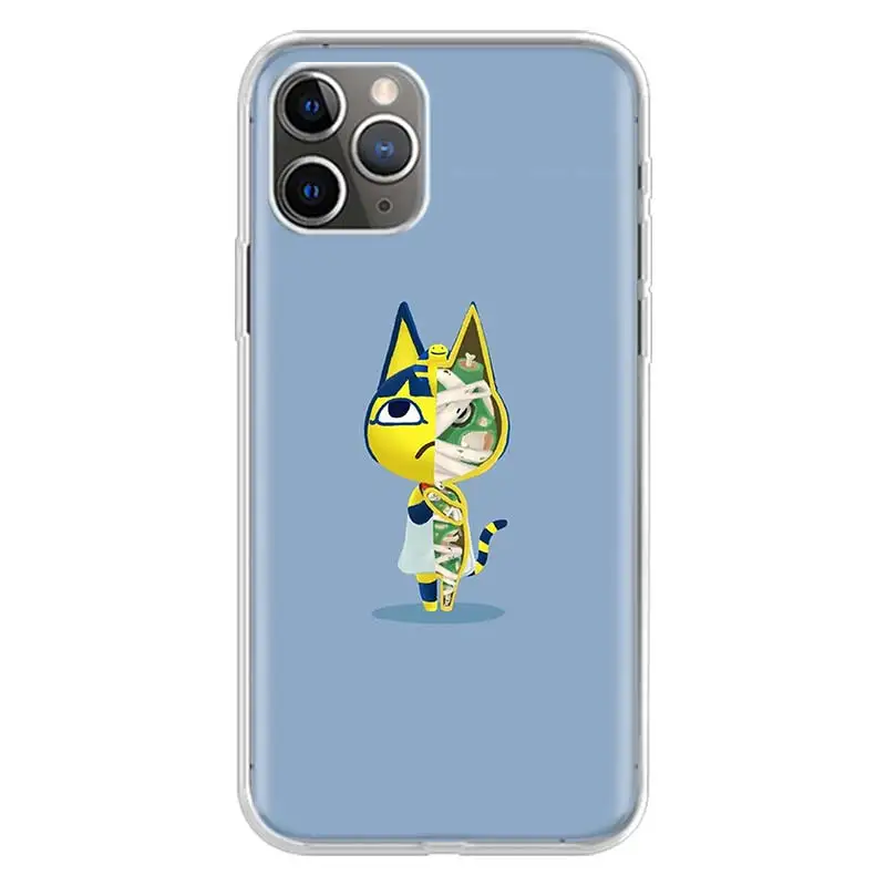 Coque de téléphone en silicone souple Cartoon Ankha, coque pour Apple iPhone 11, 12, Mini, 14, 15, Ultra, 13 Pro, Poly, X, XS Max, 7 Plus, 8, 6S, SE