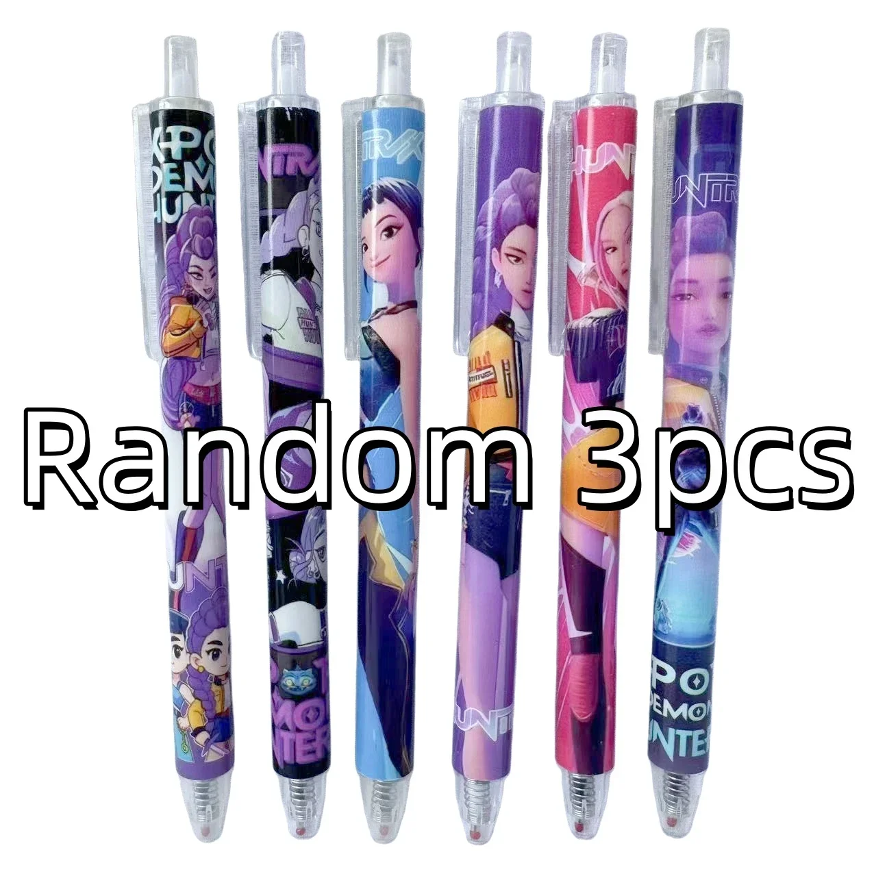Anime Hunters-thema: Lumi, Mila, Zoi – gelpennen, schrijfgerei, leuke schoolspullen, perfect als kerstcadeau voor fans.