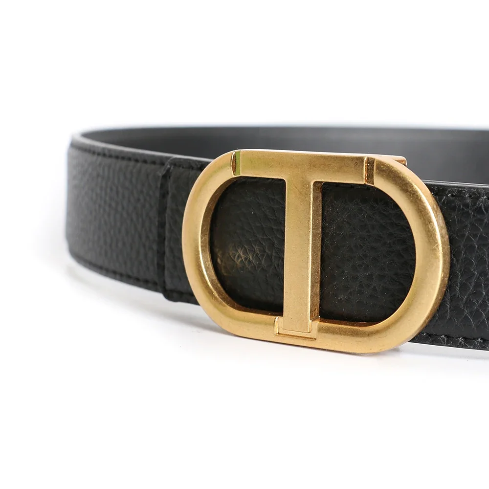 Top Grey Luxury Brand Designer Vintage T Buckle Belt Men High Quality Women Genuine Real Leather Dress Strap for Jeans Waistband