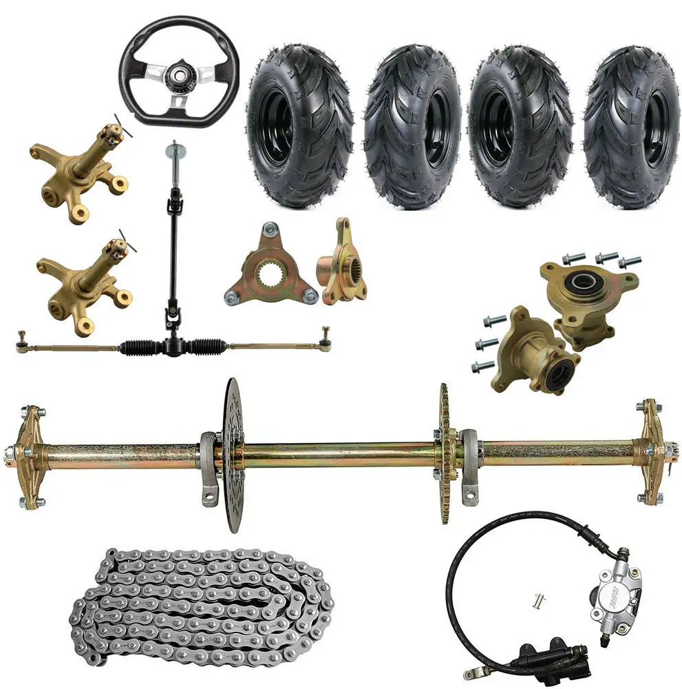 

TDPRO 32" Go Kart Rear Live Axle Kit 6" Wheels Brake Sprocket & Hub Go Cart ATV Trike go kart parts