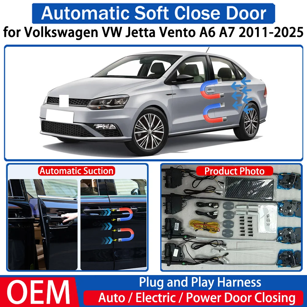 

for Volkswagen VW Jetta Vento A6 A7 2011-2025 Car OEM Automatic Soft Close Door Electric Suction Kit Auto Power Closing System