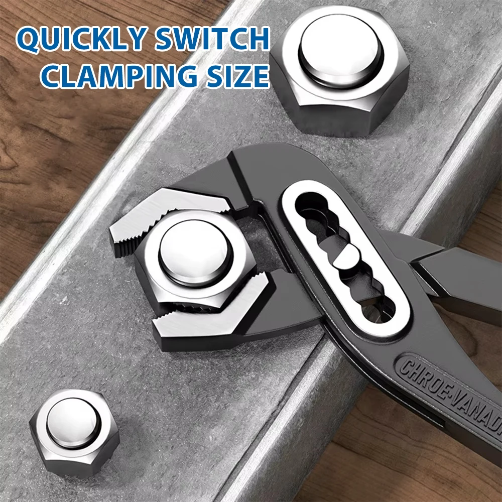 

Multifunctional Water Pump Pliers – Universal Wrench Open Grip Pipe Pliers, Large-nosed Hand Plumber Repair Pliers Tools LA-AA41