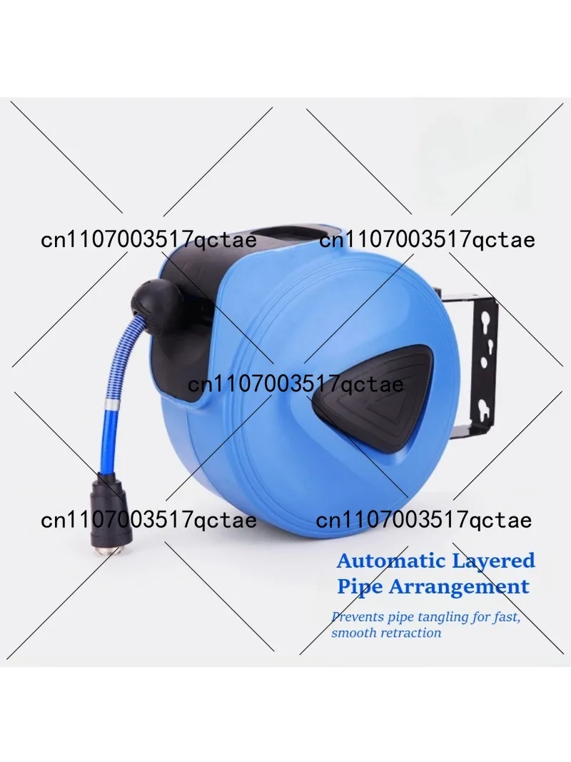 20M Auto Rewind Air Hose Reel, Retractable Air Drum for Workshop Garage
