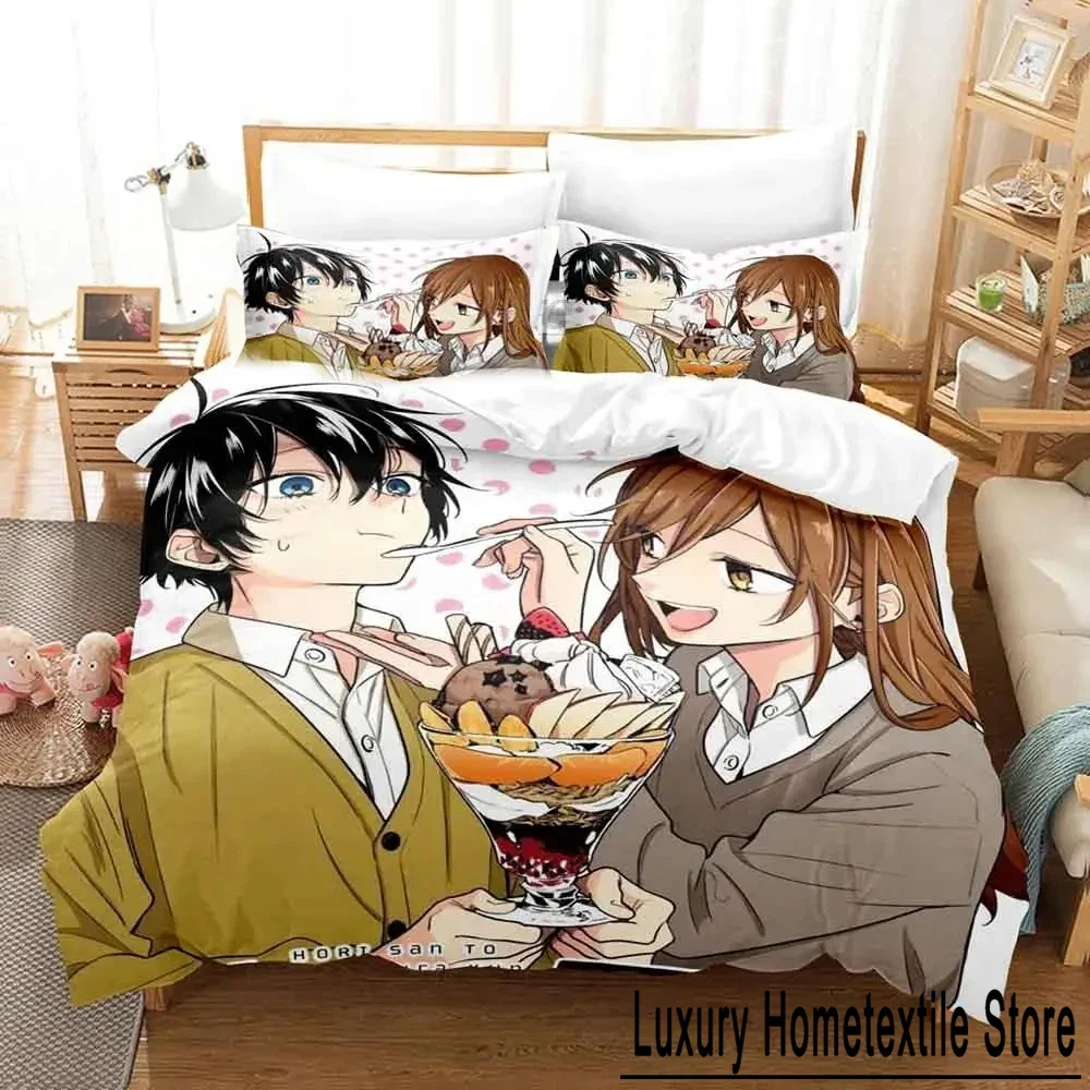 Anime Hori san to Miyamura kun Horimiya Bedding Set Duvet Cover Bed Set Quilt Cover Pillowcase Comforter king Queen Size