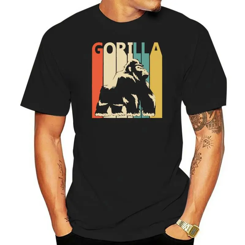 Gorilla Vintage Black T-Shirt S-3Xl Top Christmas Gifts Tee Shirt