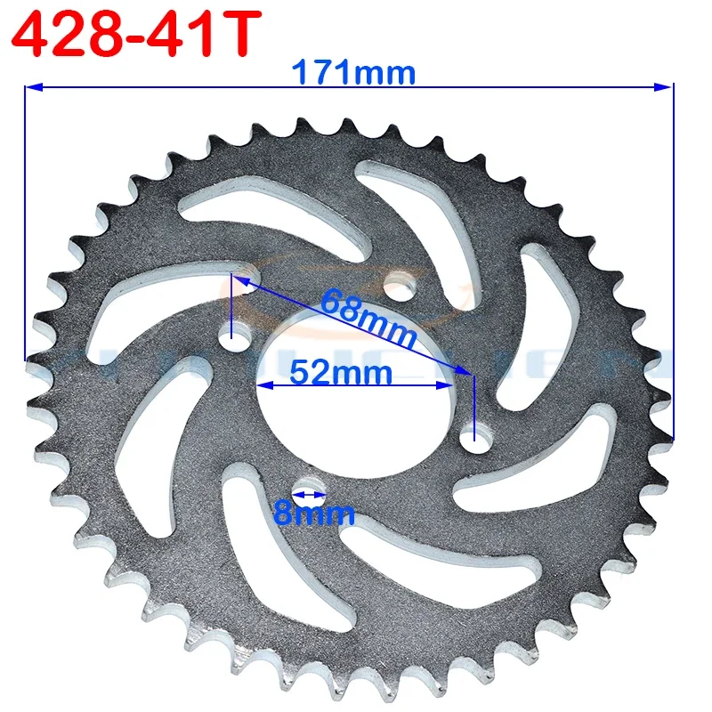 428-41T 52mm rear sprocket suitable for China ATV Quad Pit Bike Motorcycle Motor Moped