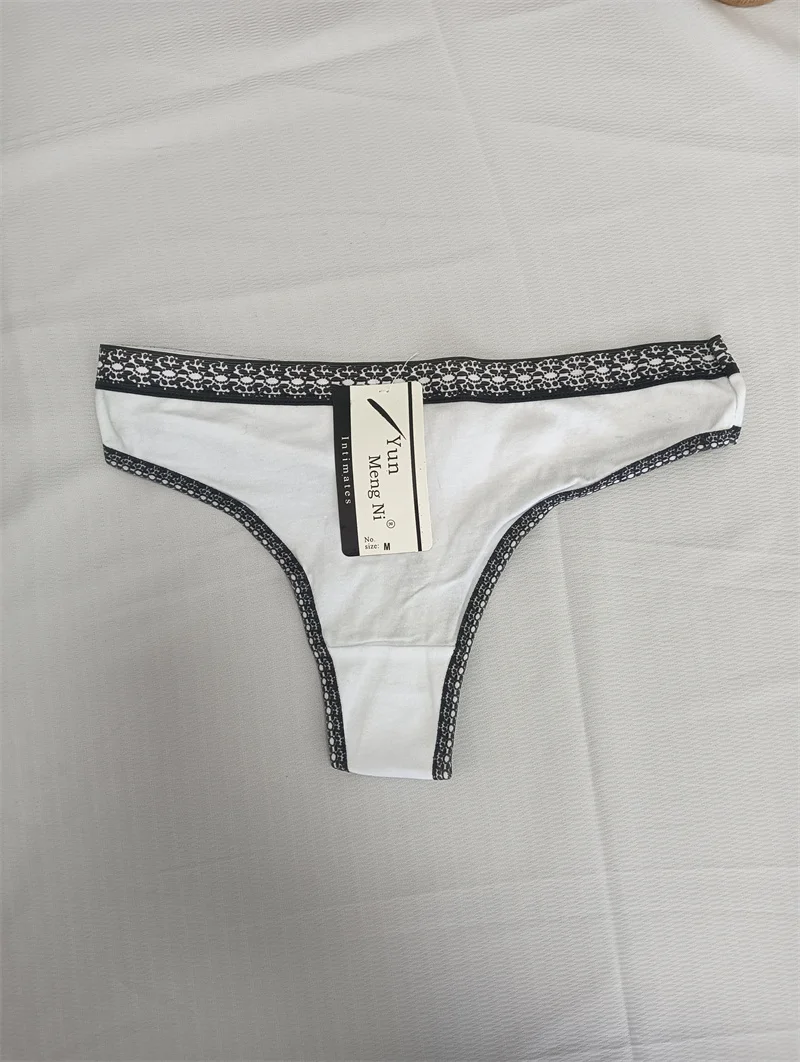Women's Low Waist Cotton Briefs - Sexy Spliced Design - usage example