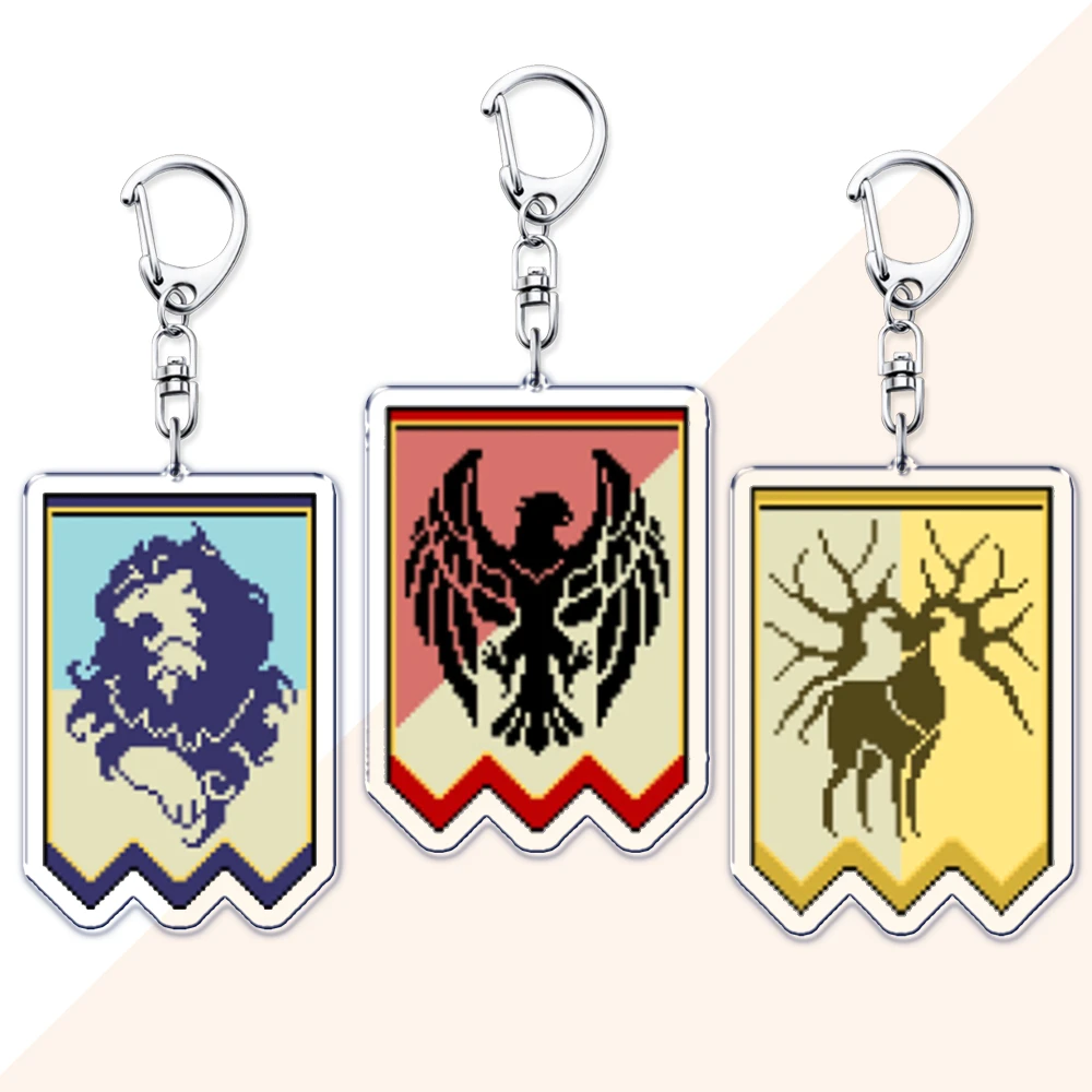 Popular Game Chibis Keychain for Accessories Keyring FE3H Three Houses Banners Byleth Key Chain Jewelry Fans Friends Gifts