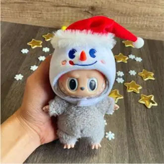 Mini ropa de muñeca de peluche de 17cm, accesorios de atuendo para Corea, Kpop Exo Labubu Idol, árbol de Navidad, conjunto de muñeco de nieve, regalo de ropa