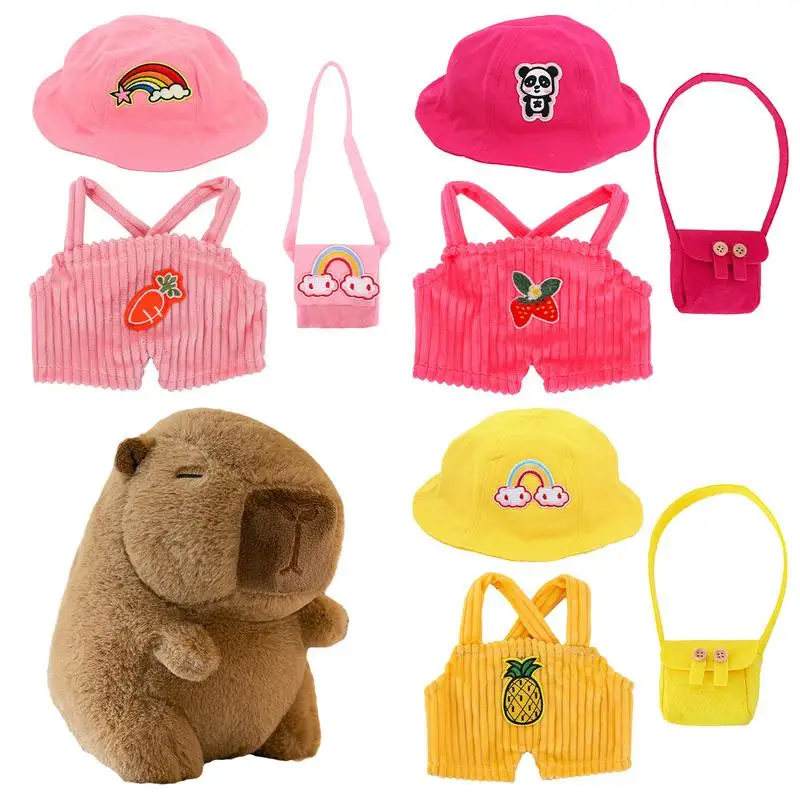 25 سنتيمتر فستان كابيبارا أفخم دمية لعبة لطيف محشوة أفخم الحيوان مع الملبس الترا لينة فستان الدمى للأطفال هدايا ديكور المنزل