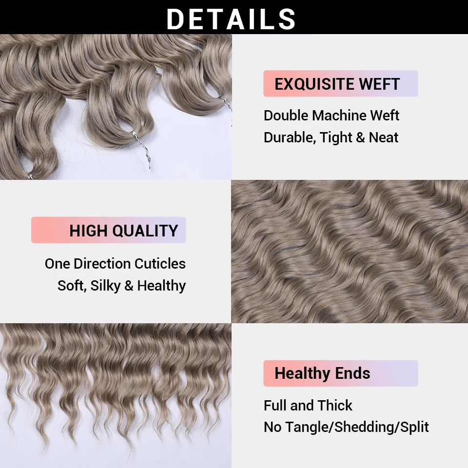 آنا الشعر الاصطناعية موجة عميقة تجديل وصلات شعر 24 بوصة جديلة الشعر أومبير الأزرق الأخضر قوس قزح اللون تويست الكروشيه الشعر المجعد #5