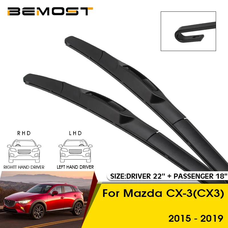 

Car Wiper Blades For Mazda CX-3(CX3) 2015-2019 Windshield Windscreen Front Window Blades 22"+18" Car Accessories