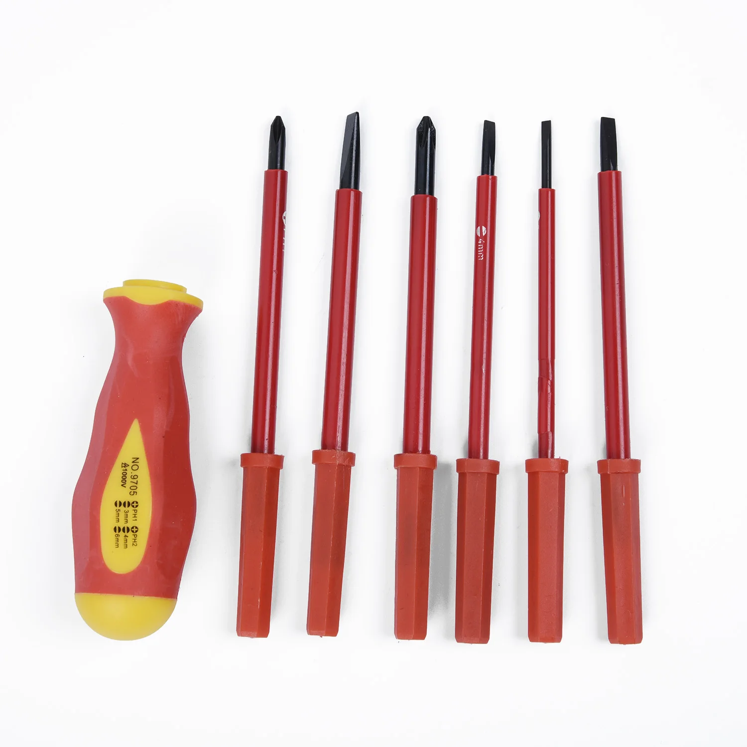 

NEW 7pcs Electrician\\\\\\\\\\\\\\'s Insulated Electrical Dual Head Hand Screwdriver Hand Operated Tools Tool Set High Quality