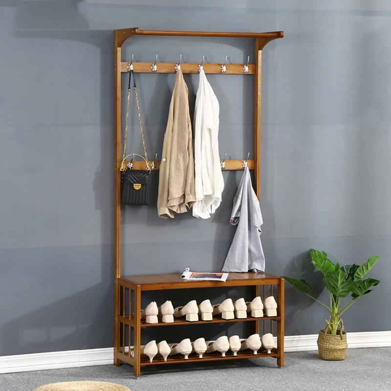 Luxury Indoor Coat Racks Organizer Minimalist Clothes Standing Shoe Coat Racks Space Saving Perchero Lounge Suite Furniture