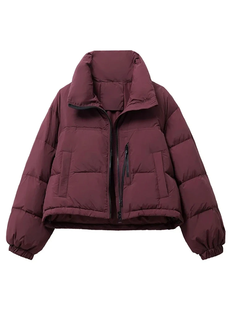 

Женская утепленная куртка с воротником-стойкой из хлопка, новая зимняя модель, универсальная верхняя одежда для женщин, маленький размер