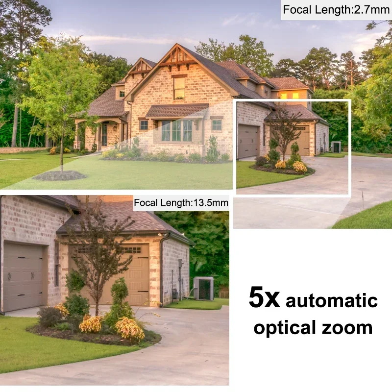 HJT POE IP Camera 8MP/5MP/2MP 5x Optical Zoom 30mIR Night Vision Waterproof Motion Detection Security Outdoor CCTV TF Card Camhi