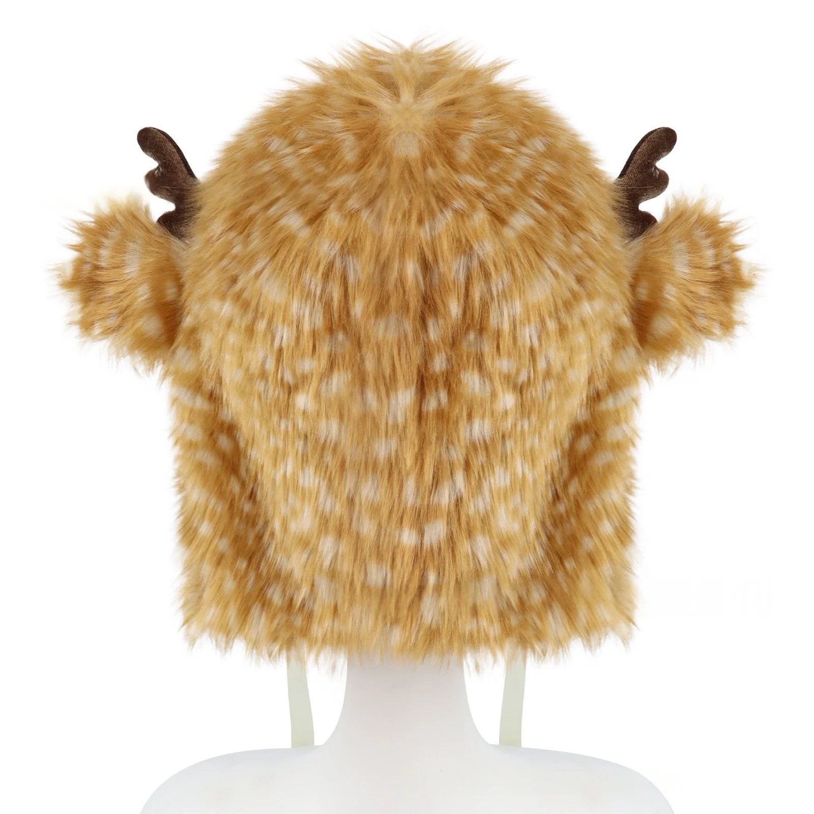 Christmas Women Autumn and Winter Reindeer Spot Ear Protection Hat Japanese Cute Warm Plush Cartoon Antler Earmuffs Hat