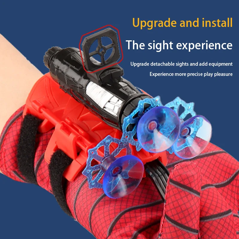 스파이더 발사기 어린이 장난감 발사기 블랙 기술 소프트 총알 스파이더 발사기 스파이더 실크 장갑 새로운 도착 스파이더 그을음