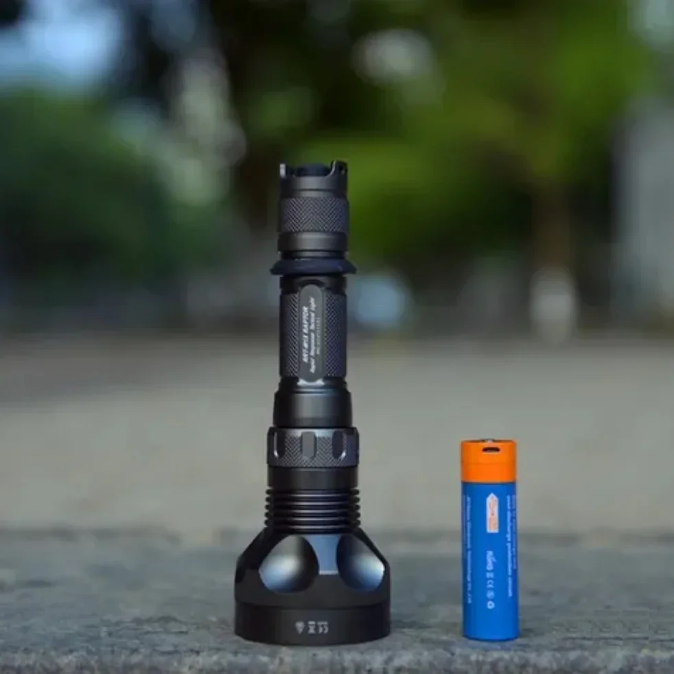 Cave Exploration Essential: JetBeam RRT-M1X LEP Hunting Flashlight 450LM Max 2300M with 21700 Battery for Self Defense