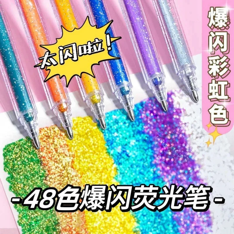 

Color Glitter Gel Pen 1 0Mm Metal Tip For Paper Cardstock Diary Drawing Marking Coloring Assorted Colors Diy Art Supplies