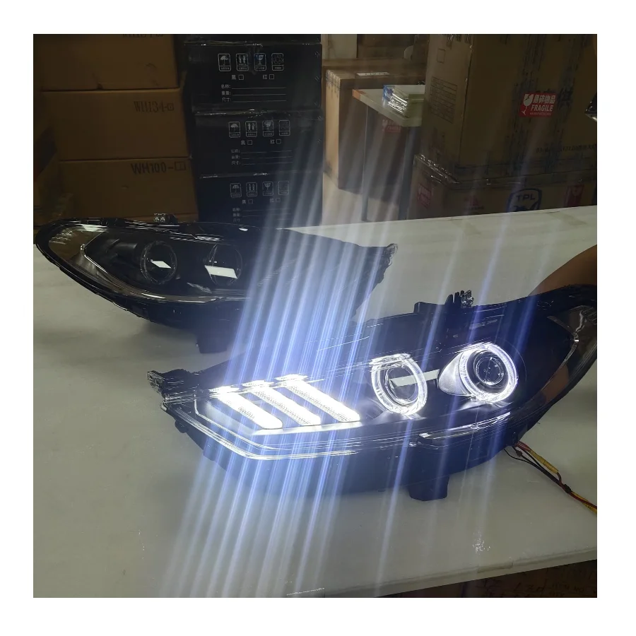 

Для Mondeo светодиодные фары светодиодный свет для FORD Fusion Titanium 2017 JC движущийся светодиодный тюнинговый свет