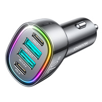 Joyroom 70W car charger with 4 ports: 2 x USB C, 2 x USB Black (JR-CL29)